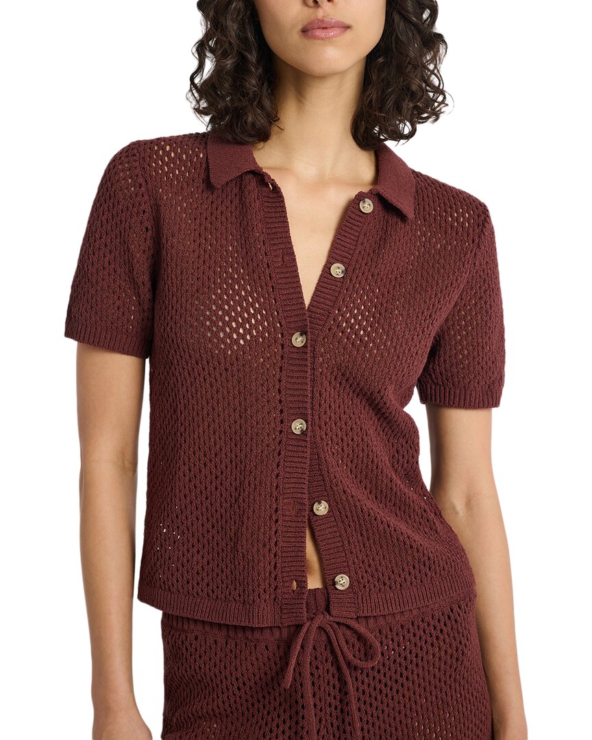 Вязаная крючком рубашка на пуговицах Onia, коричневый
Вязаная крючком рубашка на пуговицах Onia, коричневый