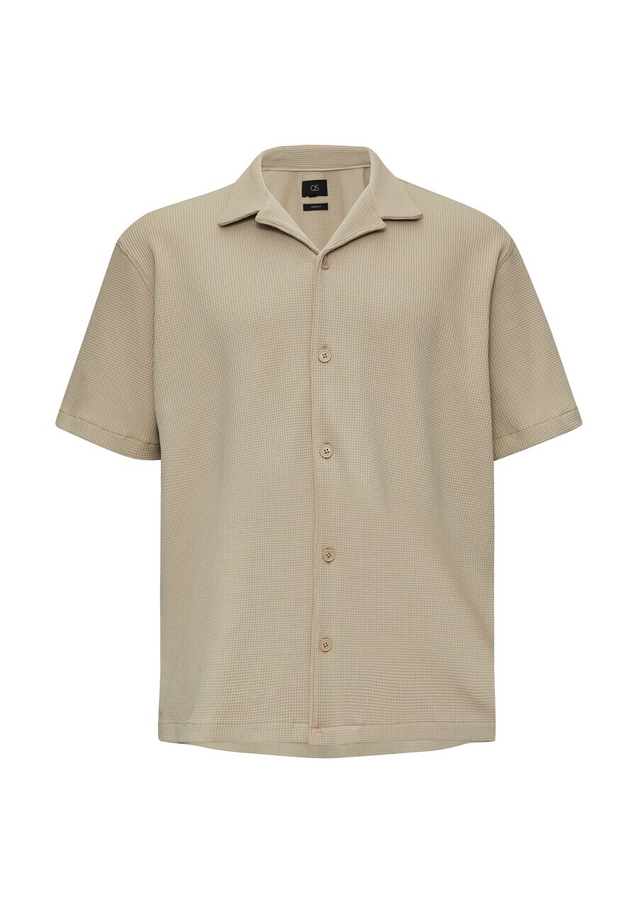 Повседневная рубашка QS Comfort fit Button Up Shirt, бежевый
Повседневная рубашка QS Comfort fit Button Up Shirt, бежевый
