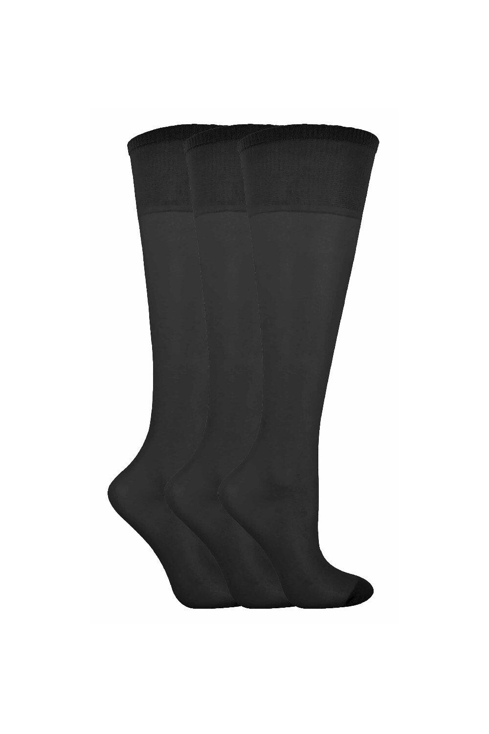 3 пары прозрачных нейлоновых носков до колена плотностью 15 ден LIVIA, черный
3 пары прозрачных нейлоновых носков до колена плотностью 15 ден LIVIA, черный