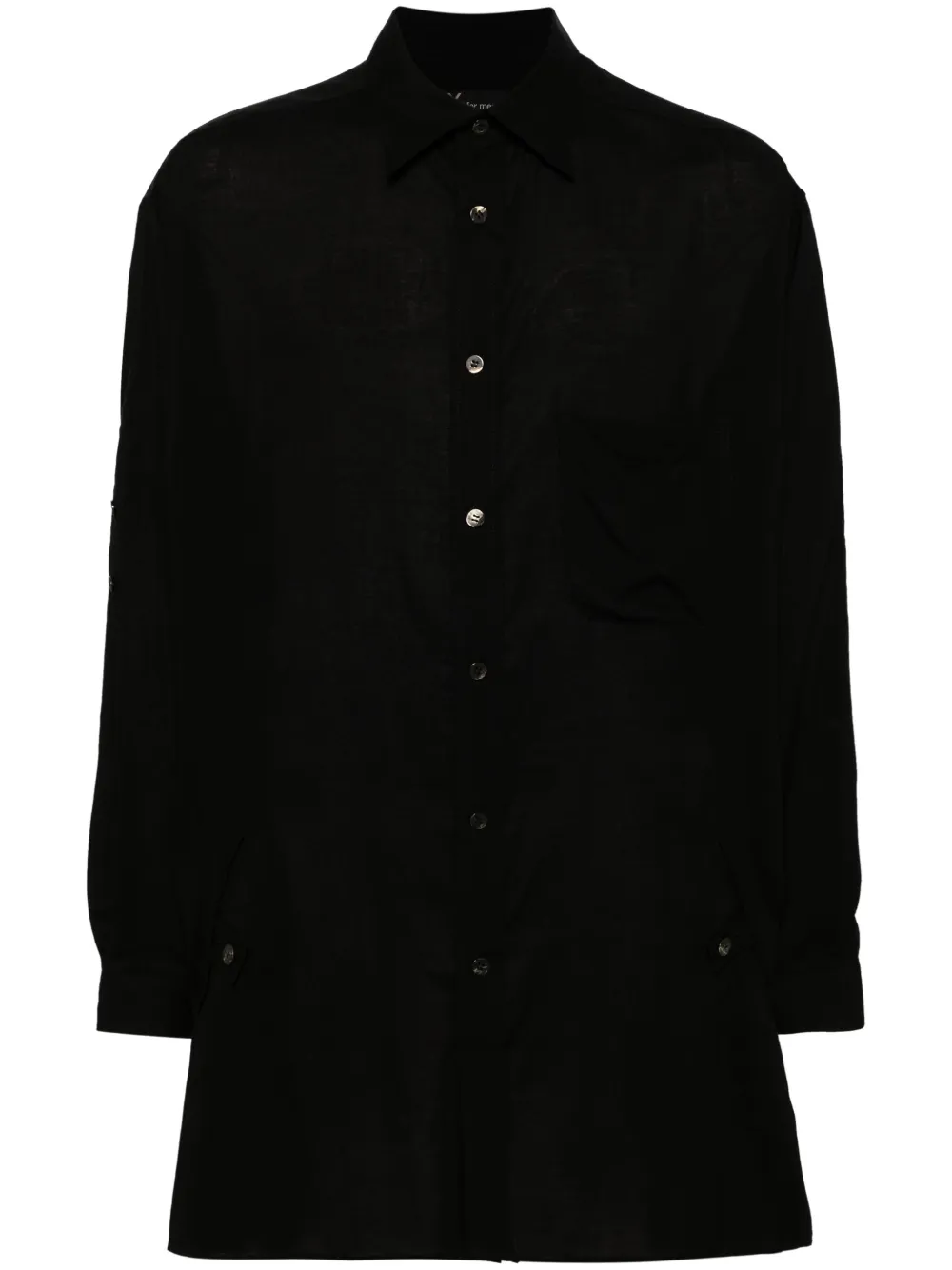 Удлиненная рубашка Yohji Yamamoto, черный
Удлиненная рубашка Yohji Yamamoto, черный