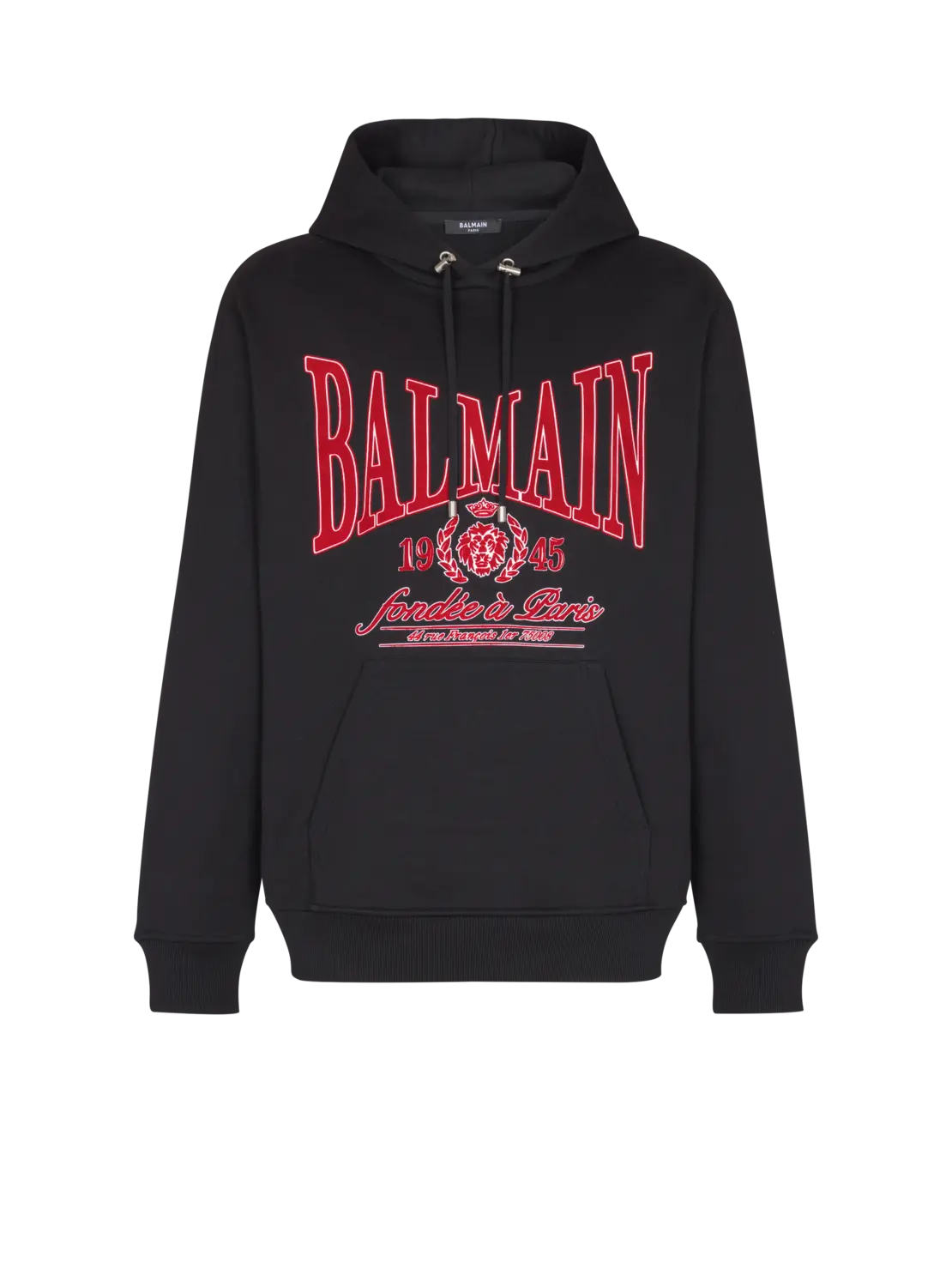 Бархатистое худи Balmain College, черный
Бархатистое худи Balmain College, черный