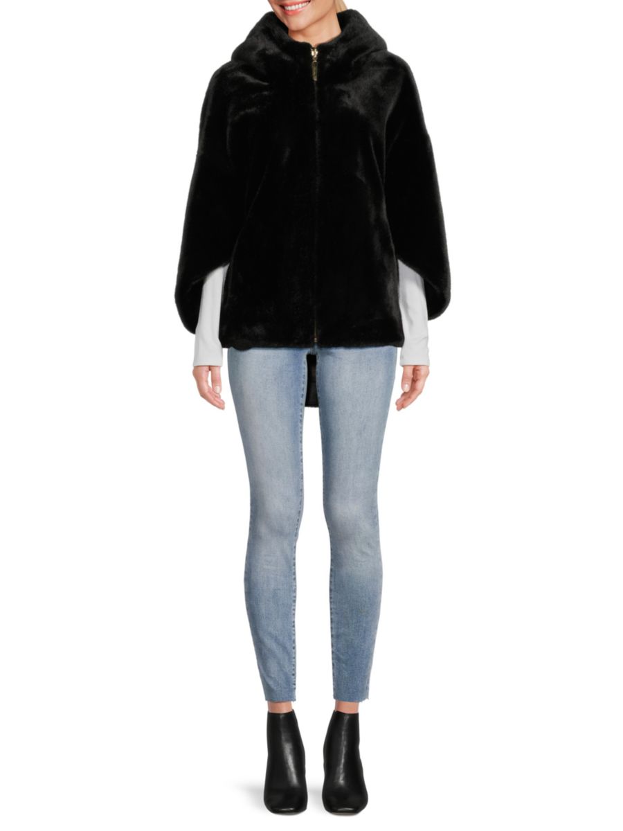 Двусторонняя куртка-накидка с капюшоном из искусственной норки BELLE FARE, черный
Двусторонняя куртка-накидка с капюшоном из искусственной норки BELLE FARE, черный