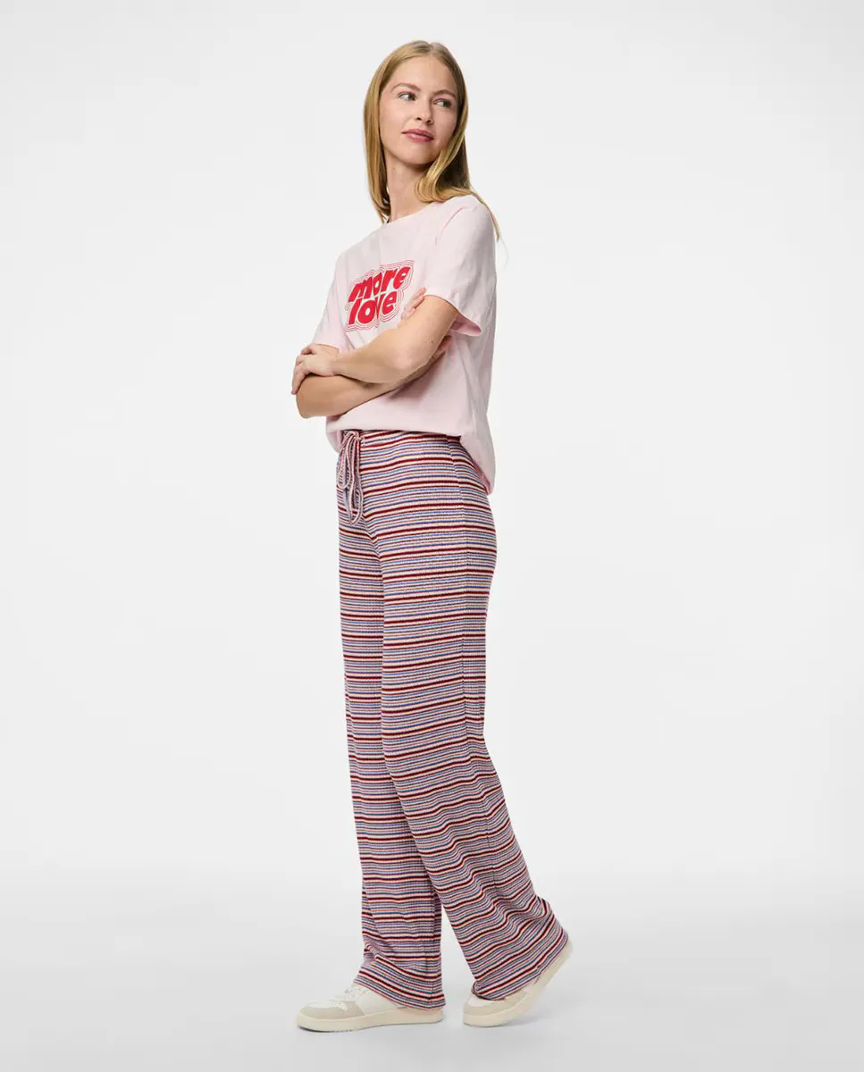 Женские брюки в полоску Pieces, красный
Женские брюки в полоску Pieces, красный