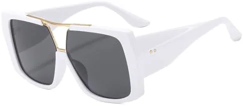 Большие квадратные солнцезащитные очки для женщин в винтажном стиле, мужские солнцезащитные очки зеленого цвета с защитой от УФ-излучения UV400 MTZJH, White
Большие квадратные солнцезащитные очки для женщин в винтажном стиле, мужские солнцезащитные очки зеленого цвета с защитой от УФ-излучения UV400 MTZJH, White