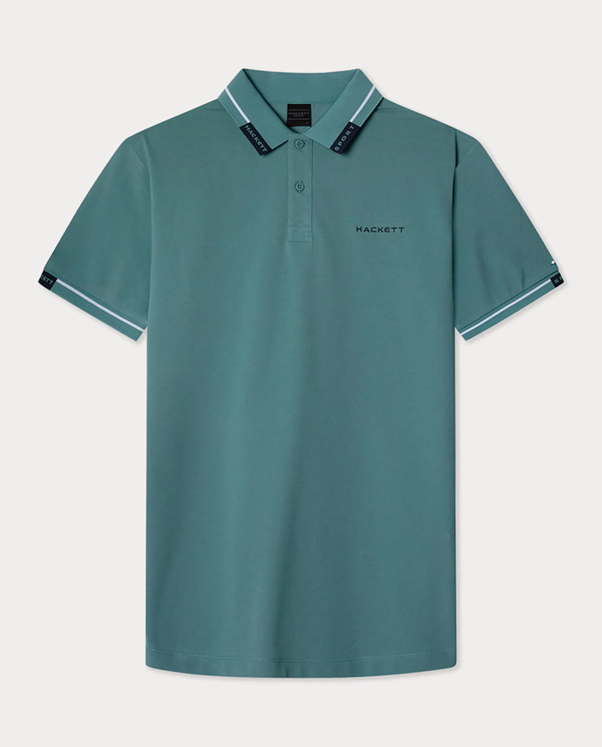 Мужская поло с коротким рукавом и детализированным воротником, большие размеры Hackett, зеленый
Мужская поло с коротким рукавом и детализированным воротником, большие размеры Hackett, зеленый