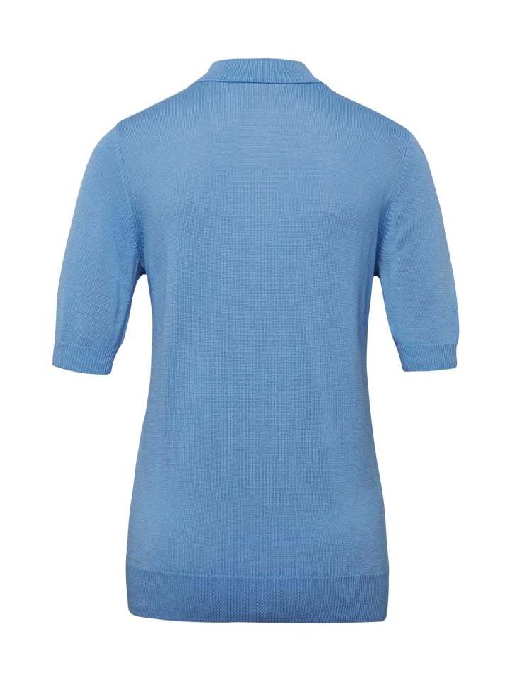 Короткий размер: свитер-поло с короткими рукавами, вязаный свитер с воротником, цвет деним синий. GOLDNER
Короткий размер: свитер-поло с короткими рукавами, вязаный свитер с воротником, цвет деним синий. GOLDNER