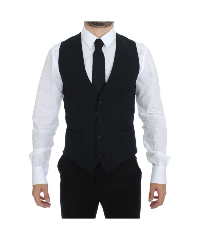 Однобортный жилет Dolce & Gabbana, синий
Однобортный жилет Dolce & Gabbana, синий