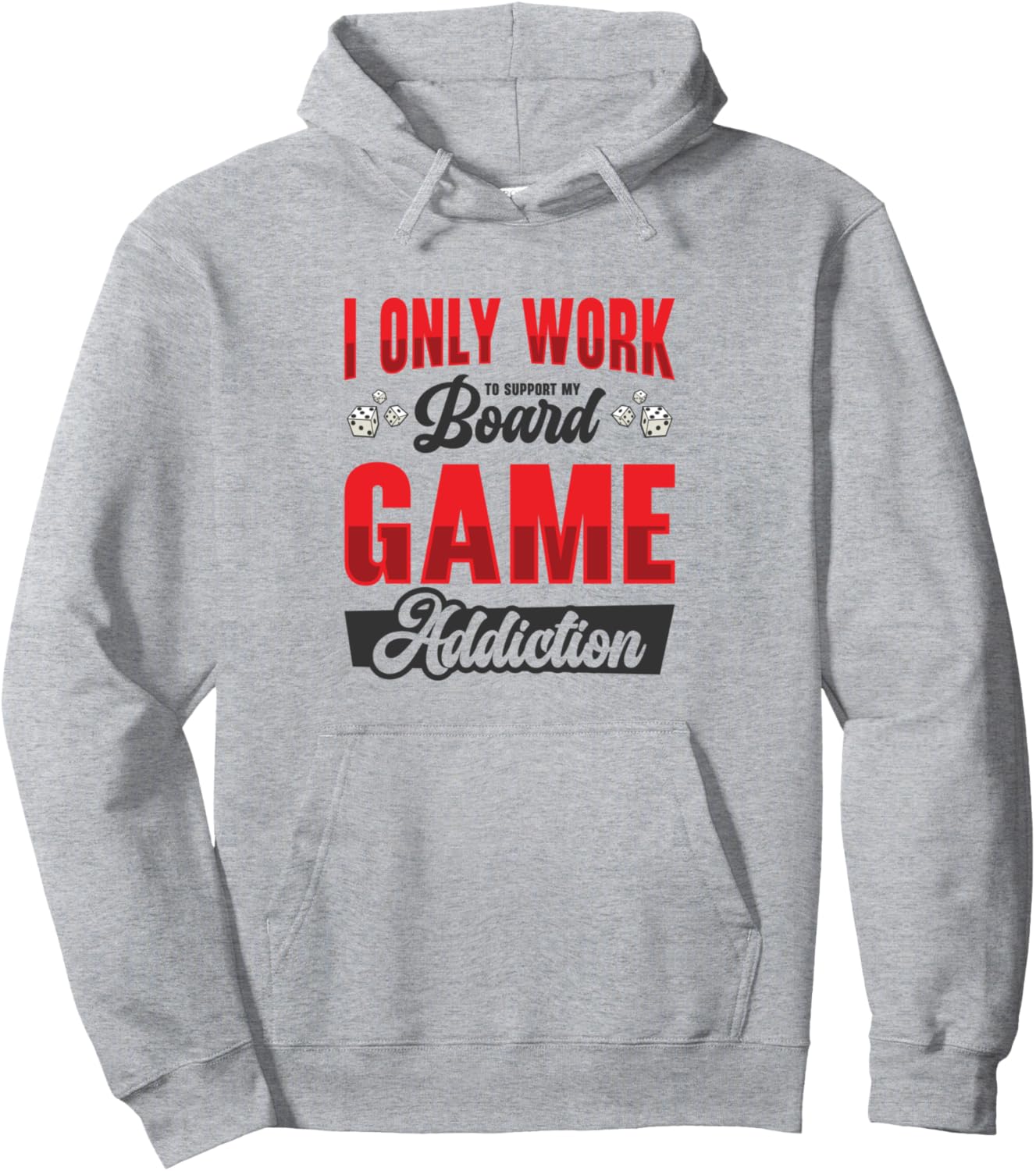 Толстовка с забавным принтом на тему настольных игр, серая (серый меланж) Only Work To Support My Board Game Addiction
Толстовка с забавным принтом на тему настольных игр, серая (серый меланж) Only Work To Support My Board Game Addiction