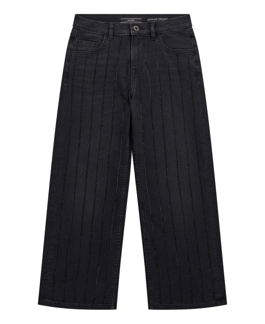 Джинсы для девочек 7-16 лет, фасон 90-х, со стразами GUESS, Black
Джинсы для девочек 7-16 лет, фасон 90-х, со стразами GUESS, Black