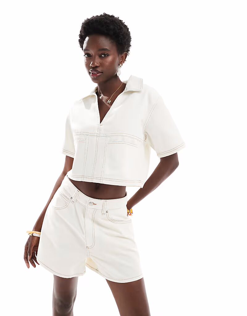 Джинсовый топ цвета регби цвета экрю ASOS DESIGN
Джинсовый топ цвета регби цвета экрю ASOS DESIGN