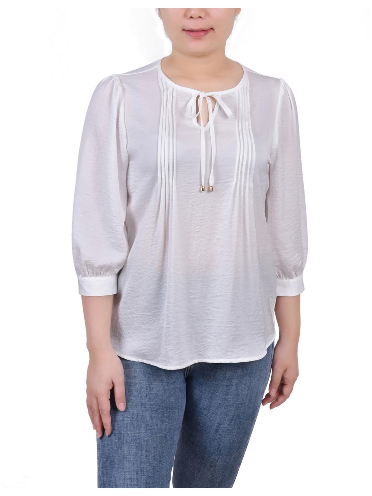 Женская блузка Petites с V-образным вырезом и складками спереди NY Collection, слоновая кость
Женская блузка Petites с V-образным вырезом и складками спереди NY Collection, слоновая кость