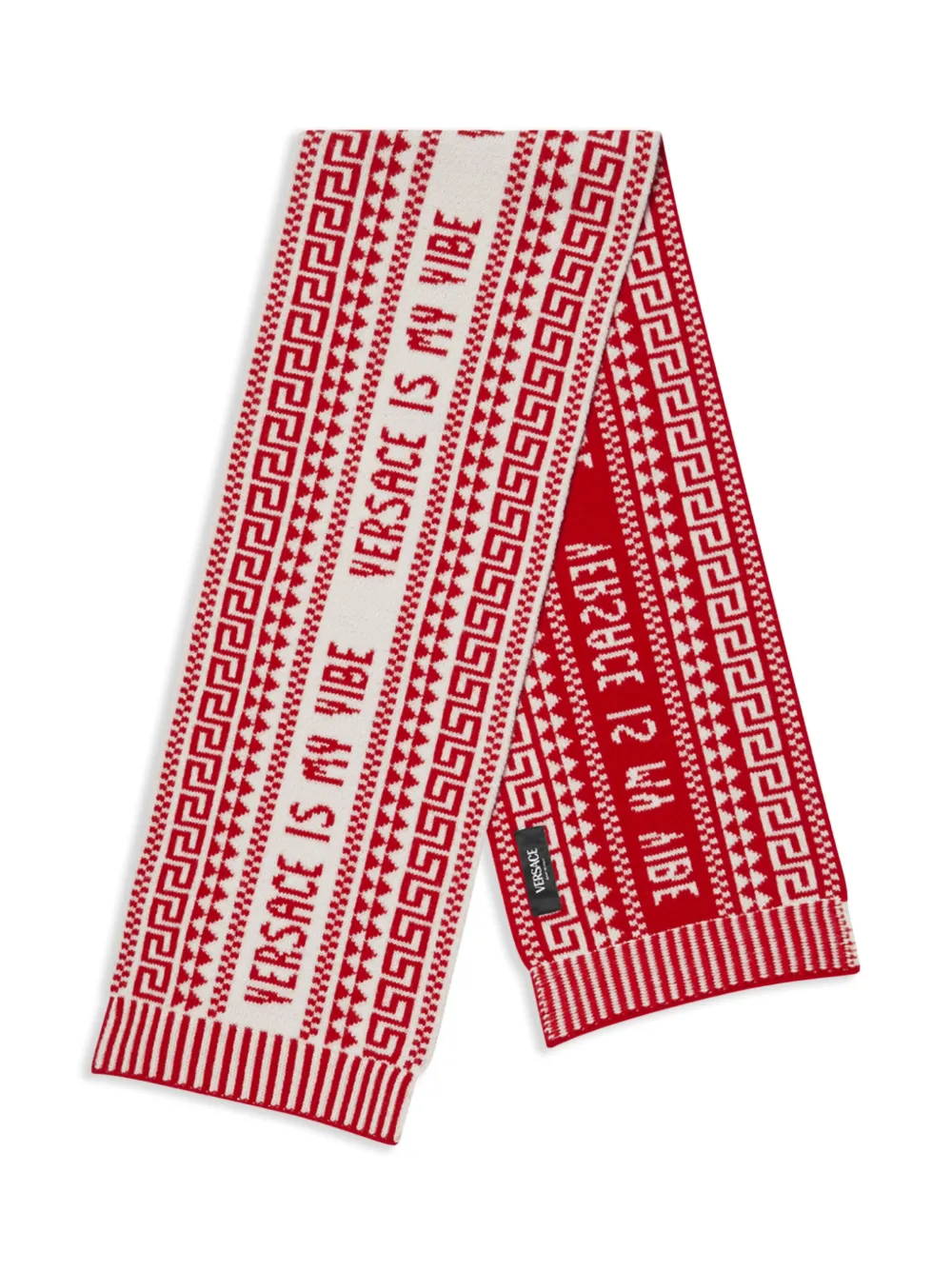 Жаккардовый шарф с узором фэр-айл Versace Kids, белый
Жаккардовый шарф с узором фэр-айл Versace Kids, белый