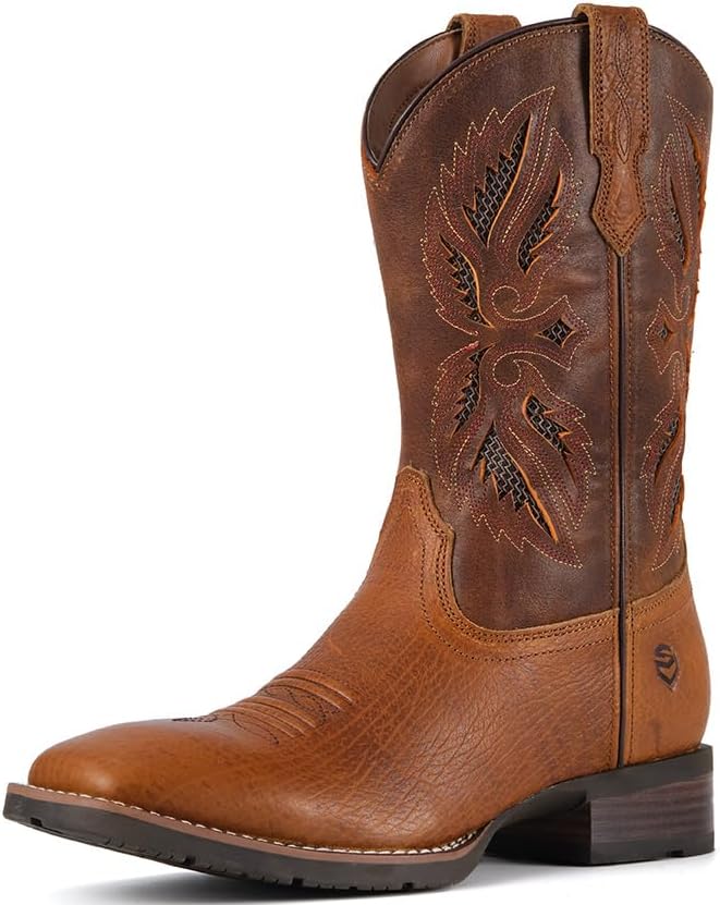 Ковбойские сапоги SUREWAY для мужчин - мужские западные сапоги с квадратным носком и вышивкой, устойчивые к маслу и скольжению, прочные классические сапоги на 25 см, мягкий носок, полностью кожаные ботинки, Earth
Ковбойские сапоги SUREWAY для мужчин - мужские западные сапоги с квадратным носком и вышивкой, устойчивые к маслу и скольжению, прочные классические сапоги на 25 см, мягкий носок, полностью кожаные ботинки, Earth