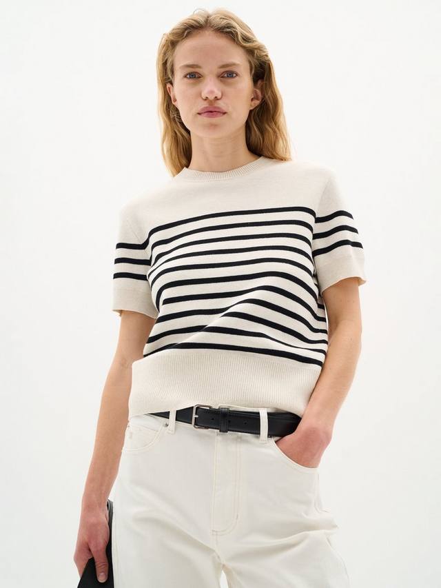 Джемпер с коротким рукавом в полоску от уоллиса InWear, белый/черный
Джемпер с коротким рукавом в полоску от уоллиса InWear, белый/черный