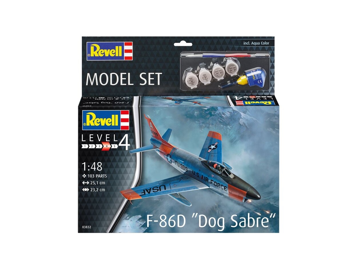 Набор моделей 1/48 /63832/ f-86d сабля для собаки Revell
Набор моделей 1/48 /63832/ f-86d сабля для собаки Revell