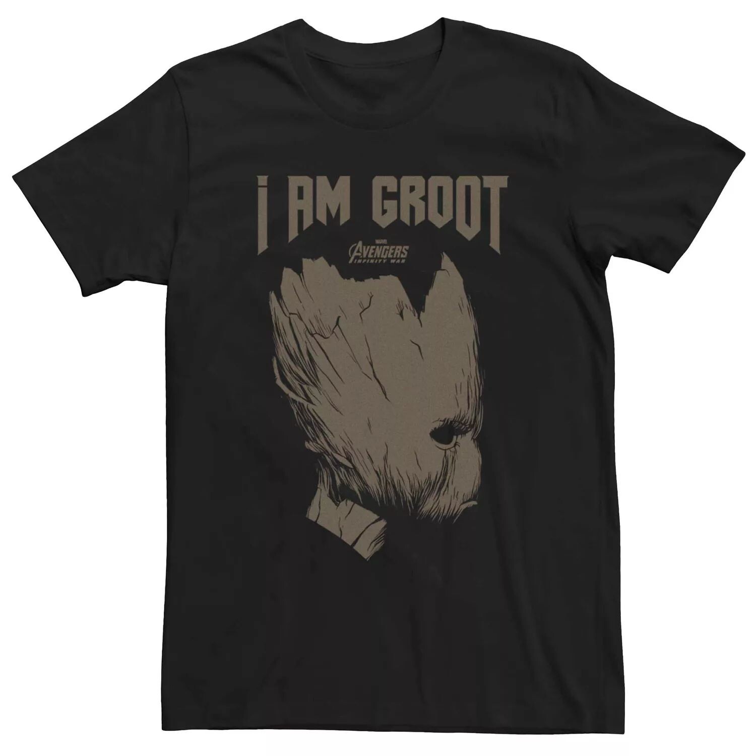 Мужская футболка Marvel Avengers Infinity War I Am Groot с боковым профилем Licensed Character 
Мужская футболка Marvel Avengers Infinity War I Am Groot с боковым профилем Licensed Character