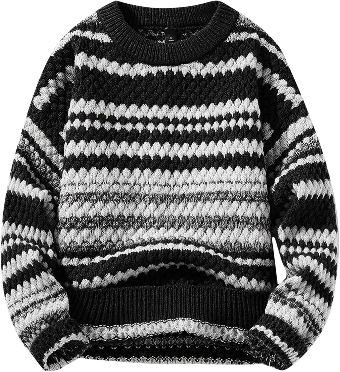 Мужской свитер с длинным рукавом, полоска, цветной блок, рифленая вязка
Мужской свитер с длинным рукавом, полоска, цветной блок, рифленая вязка