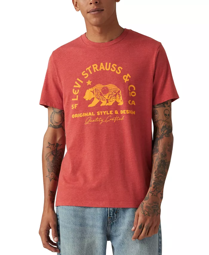 Мужская классическая футболка стандартного кроя с логотипом Levi's, красный
Мужская классическая футболка стандартного кроя с логотипом Levi's, красный