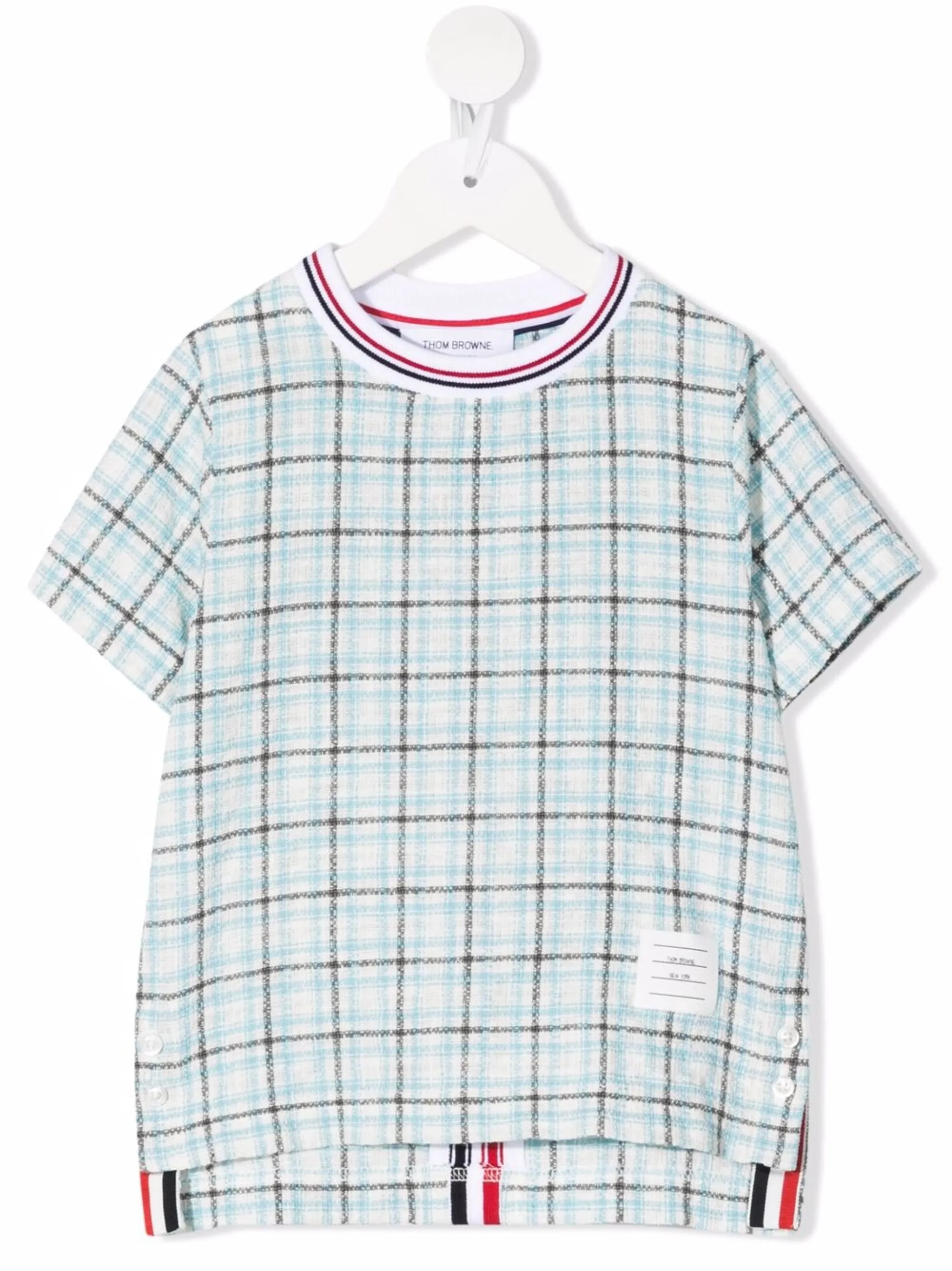 Футболка в клетку Thom Browne Kids, синий
Футболка в клетку Thom Browne Kids, синий