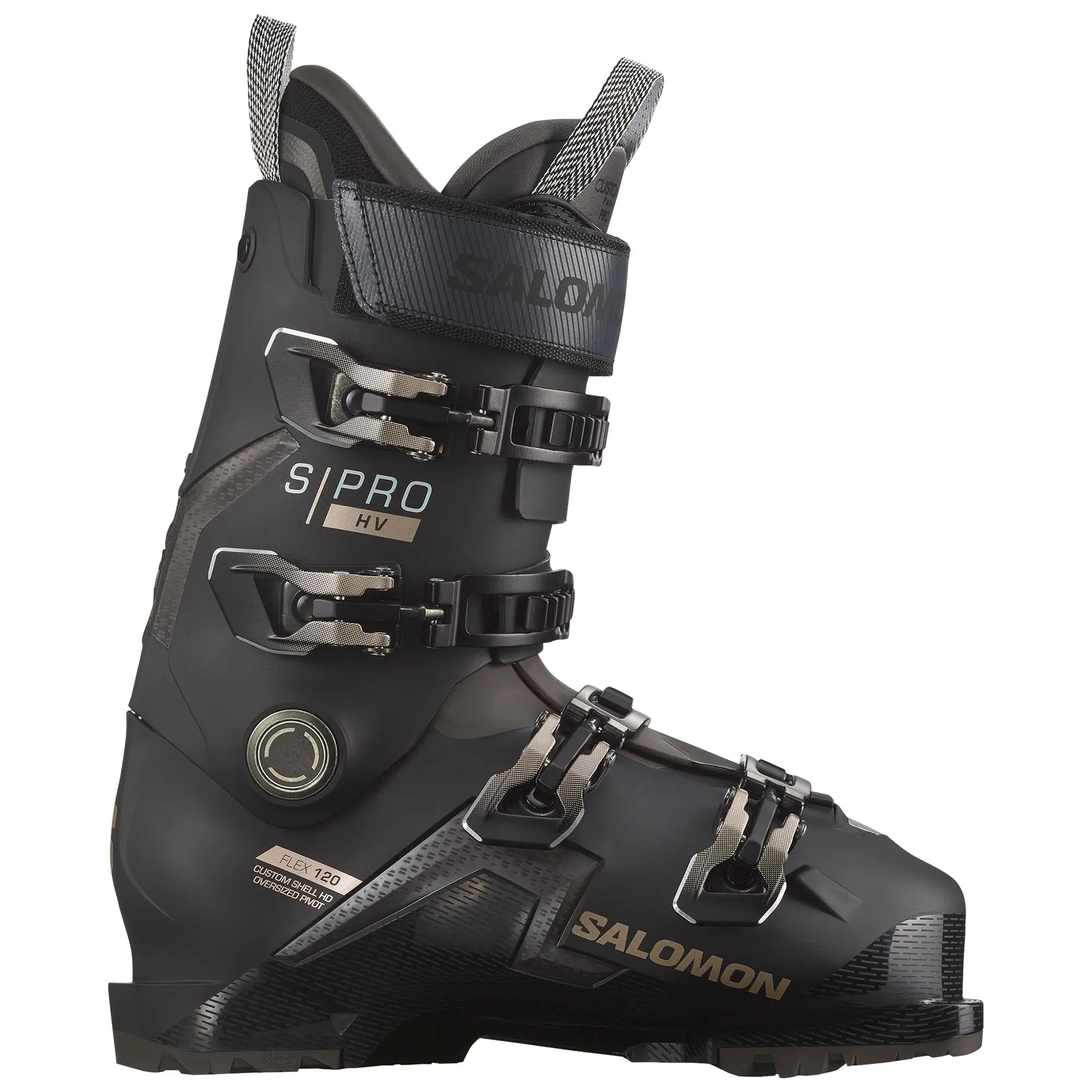 Мужские горнолыжные ботинки S/Pro HV 120 '25 Salomon, Black/Titanium Metallic/Beluga
Мужские горнолыжные ботинки S/Pro HV 120 '25 Salomon, Black/Titanium Metallic/Beluga