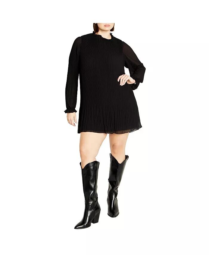 Платье больших размеров с оборками и складками CITY CHIC, черный
Платье больших размеров с оборками и складками CITY CHIC, черный