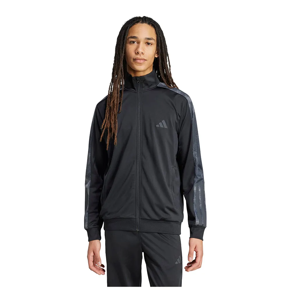 Толстовка adidas с тремя полосками и камуфляжным рисунком на молнии, черный
Толстовка adidas с тремя полосками и камуфляжным рисунком на молнии, черный