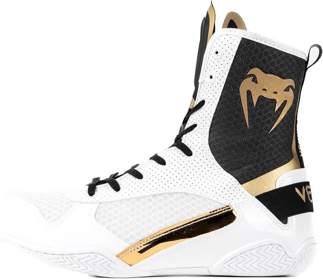 Боксерские кроссовки Venum Elite Name Venum, белый/черный/золотой
Боксерские кроссовки Venum Elite Name Venum, белый/черный/золотой