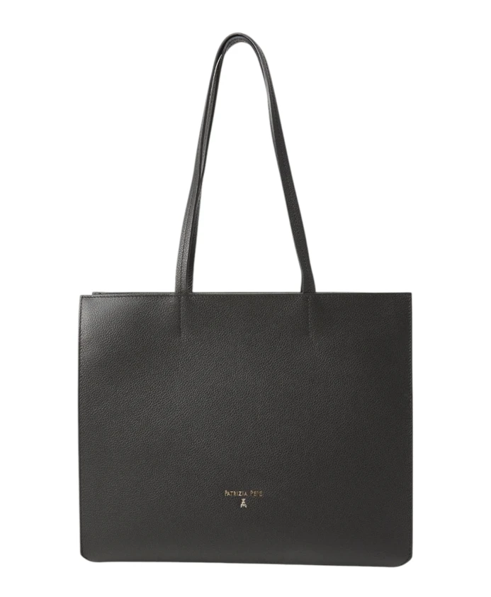 Кожаная сумка через плечо с логотипом на передней части Patrizia Pepe, черный
Кожаная сумка через плечо с логотипом на передней части Patrizia Pepe, черный