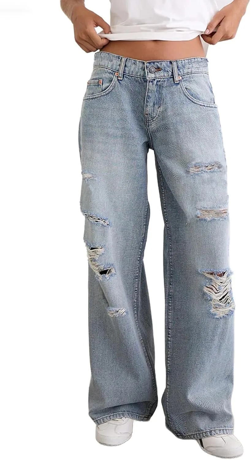 Женские прямые широкие рваные джинсы low rise
Женские прямые широкие рваные джинсы low rise