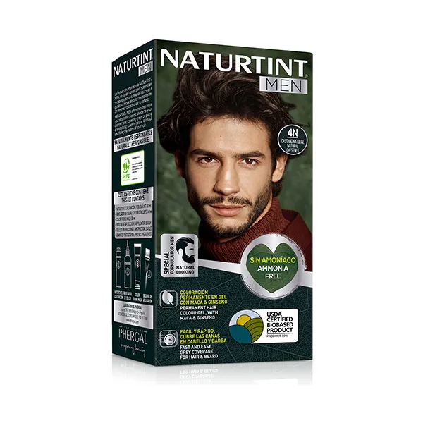 Краситель без аммиака Naturtint Men Tinte Coloración Permanente Naturtint, цвет castaño natural 
Краситель без аммиака Naturtint Men Tinte Coloración Permanente Naturtint, цвет castaño natural