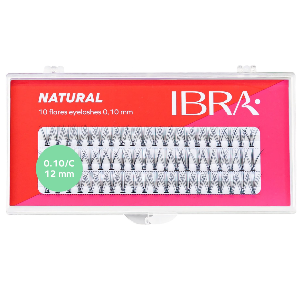 Пучки ресниц 12 мм, 60 шт./1 упаковка. Ibra Makeup Natural 
Пучки ресниц 12 мм, 60 шт./1 упаковка. Ibra Makeup Natural