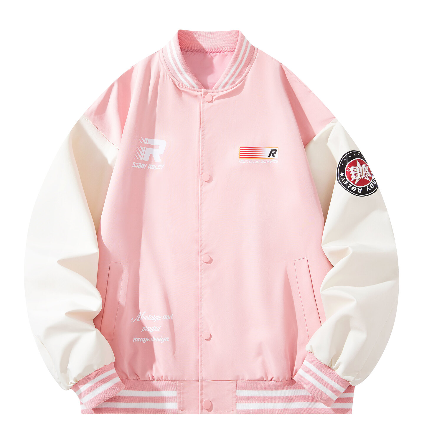 BOBBY ABLEY Бейсбольная куртка унисекс, Pink/Pink
BOBBY ABLEY Бейсбольная куртка унисекс, Pink/Pink