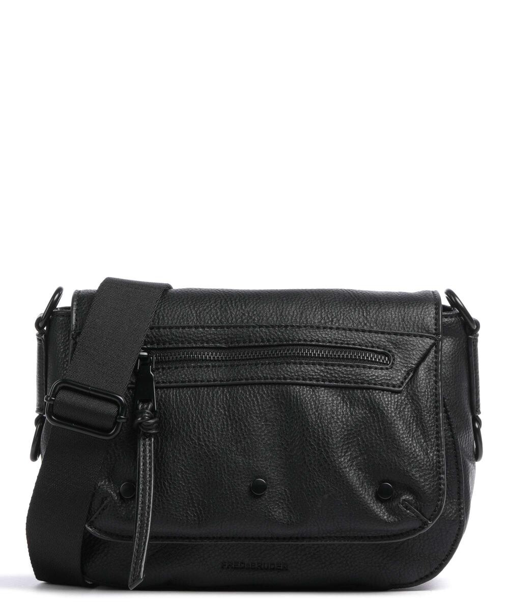 Глубокая темная сумка через плечо из полиуретана. Fredsbruder, черный
Глубокая темная сумка через плечо из полиуретана. Fredsbruder, черный