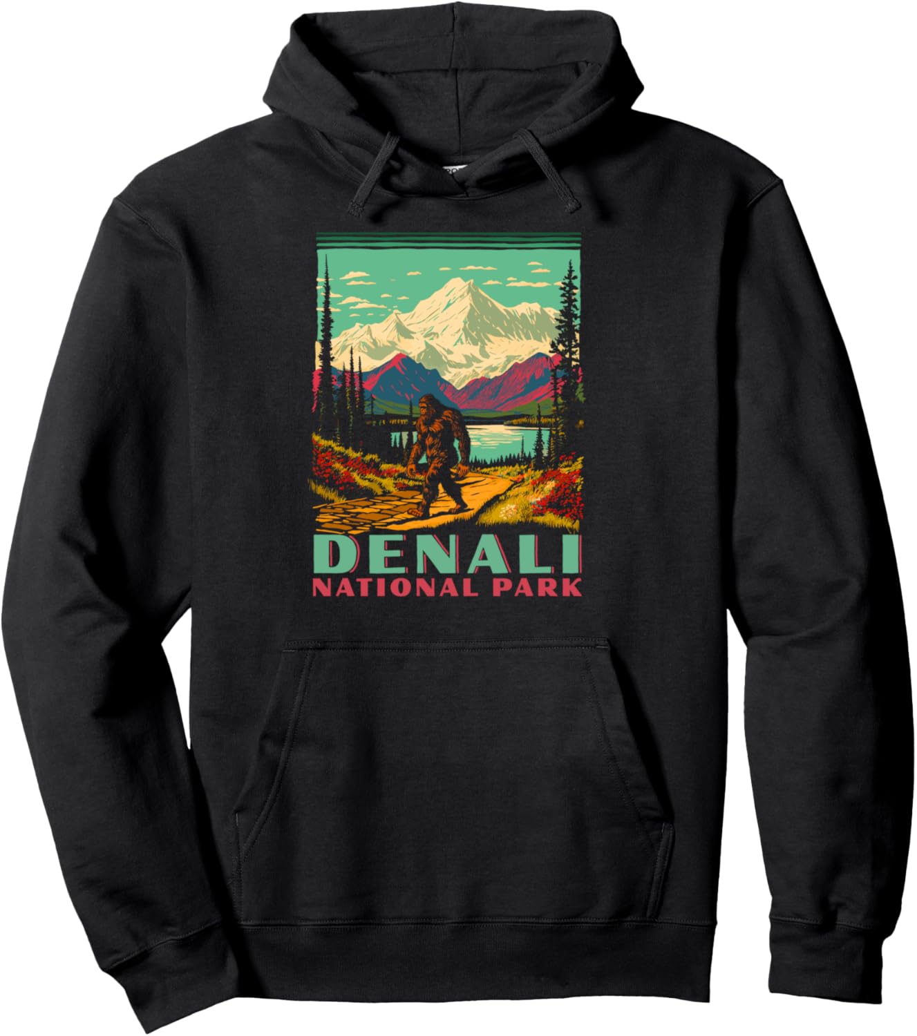 Худи с изображением снежного человека из коллекции WPA Classic Alaska Art, посвященной национальному парку Денали Yeti Habitation Project - Bigfoot & Sasquatch Art, черный
Худи с изображением снежного человека из коллекции WPA Classic Alaska Art, посвященной национальному парку Денали Yeti Habitation Project - Bigfoot & Sasquatch Art, черный