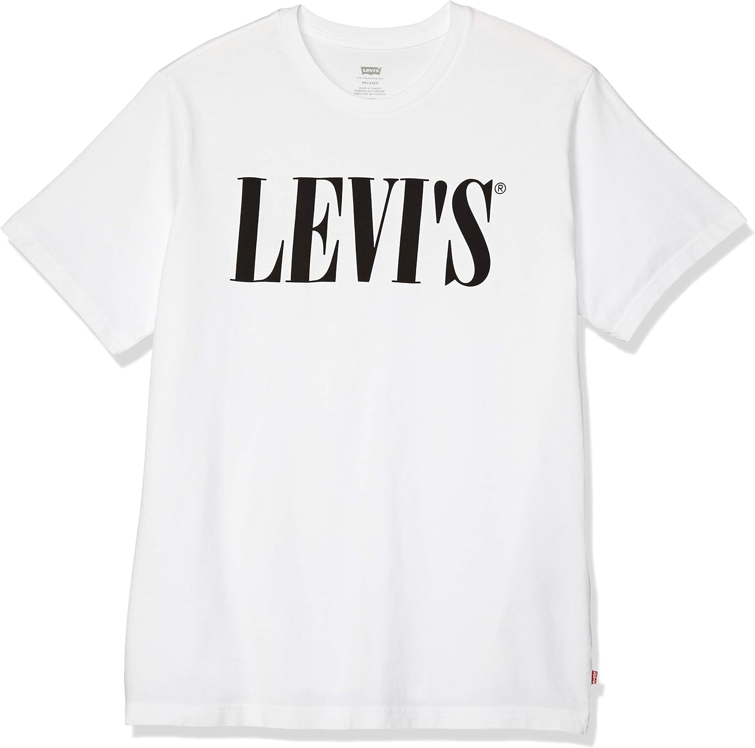 Мужская хлопковая футболка Levi's с круглым вырезом, свободным кроем и коротким рукавом, белый
Мужская хлопковая футболка Levi's с круглым вырезом, свободным кроем и коротким рукавом, белый