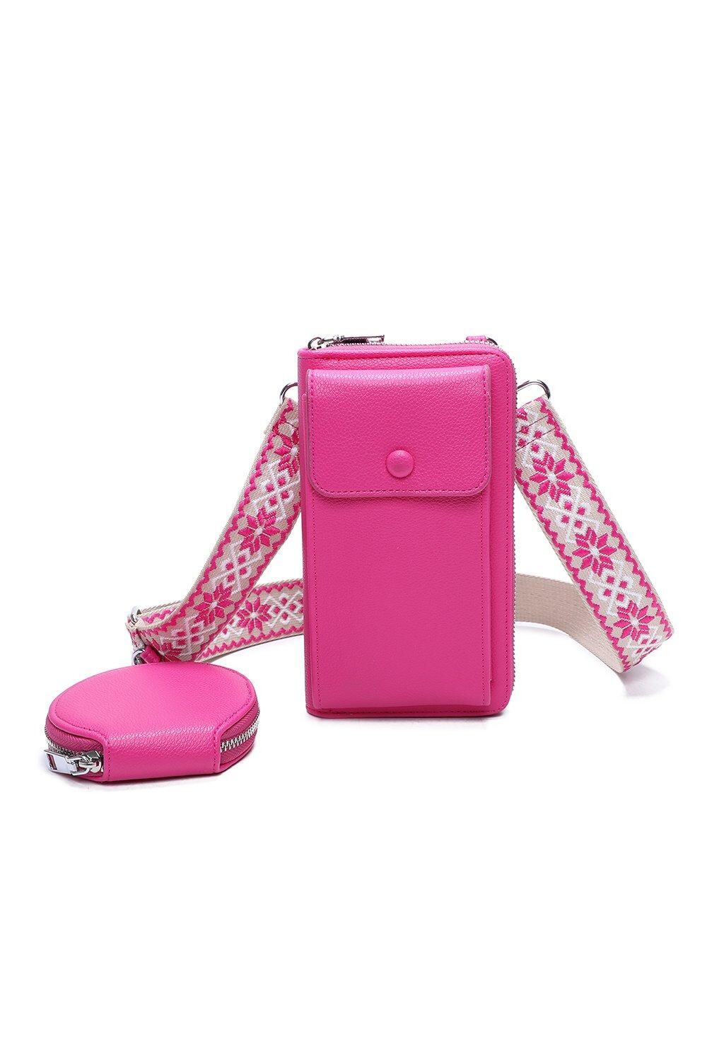 Кошелек для телефона через плечо из искусственной кожи Pyari с мини-кошельком Fontanella Fashion, розовый
Кошелек для телефона через плечо из искусственной кожи Pyari с мини-кошельком Fontanella Fashion, розовый