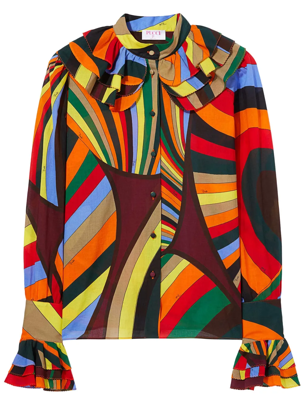 Блузка с абстрактным принтом PUCCI, оранжевый
Блузка с абстрактным принтом PUCCI, оранжевый