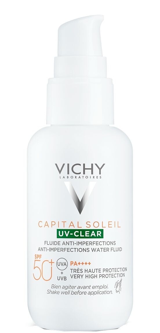 Vichy Capital Soleil UV Clear SPF50+ жидкость для лица, 40 ml
Vichy Capital Soleil UV Clear SPF50+ жидкость для лица, 40 ml