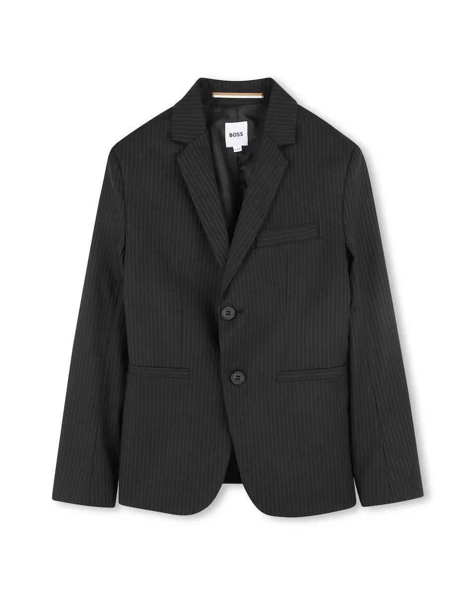 Черный мальчишеский блейзер с длинными рукавами BOSS Kidswear, чёрный
Черный мальчишеский блейзер с длинными рукавами BOSS Kidswear, чёрный