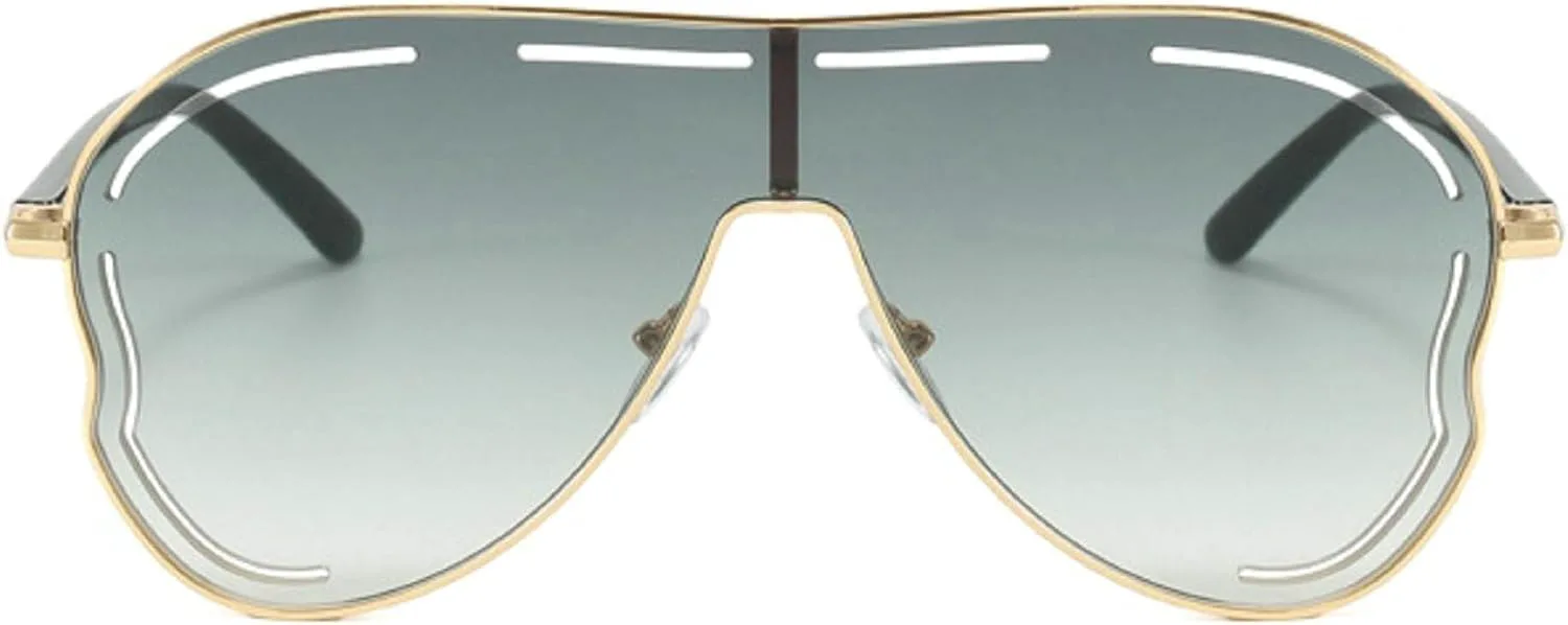 Крупные цельнолитые солнцезащитные очки для женщин в большой оправе, модель 2024 года, роскошные солнцезащитные очки особой формы для женщин mincl, Green
Крупные цельнолитые солнцезащитные очки для женщин в большой оправе, модель 2024 года, роскошные солнцезащитные очки особой формы для женщин mincl, Green