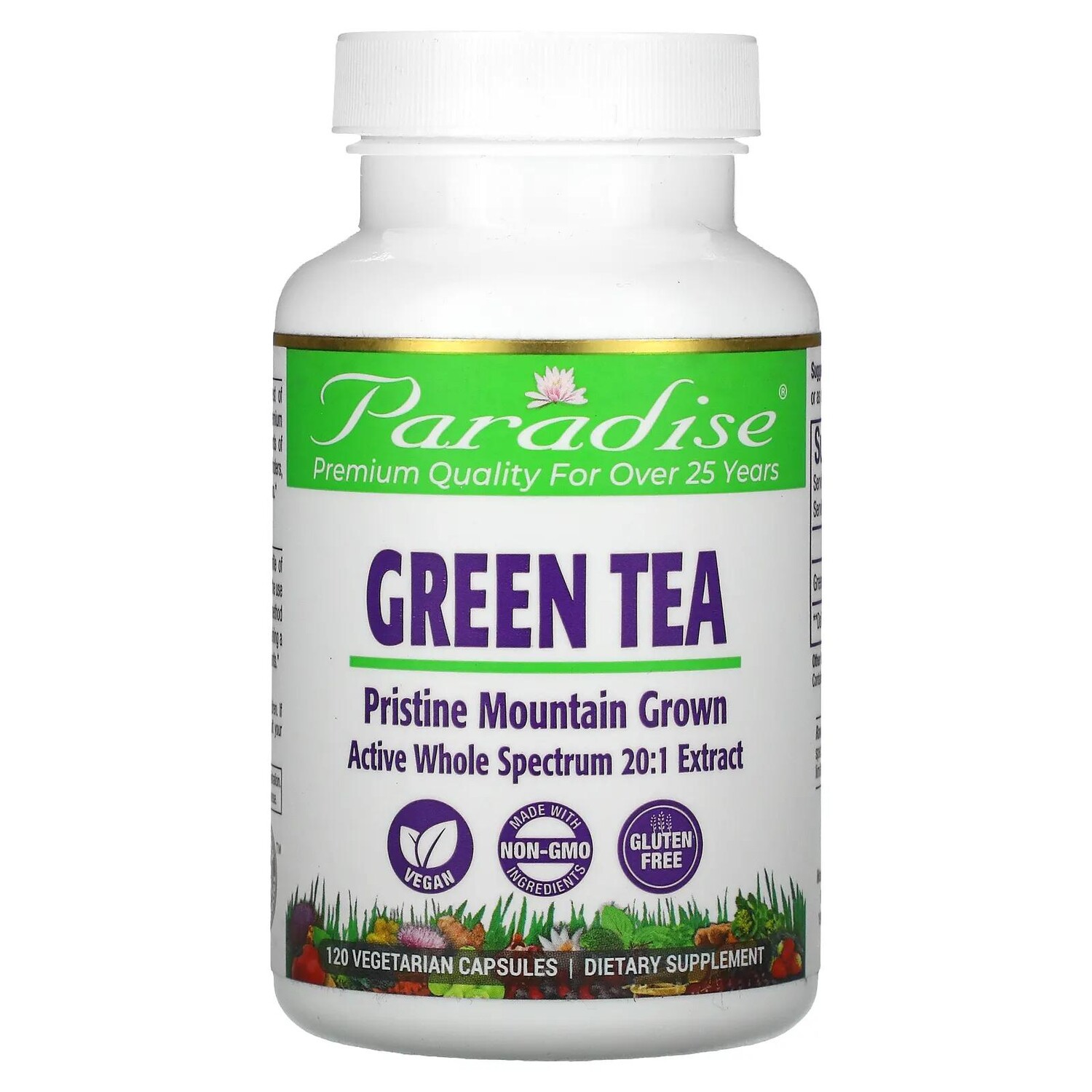 Paradise Herbs Green Tea 120 Vegetarian Capsules
Paradise Herbs Green Tea 120 Vegetarian Capsules