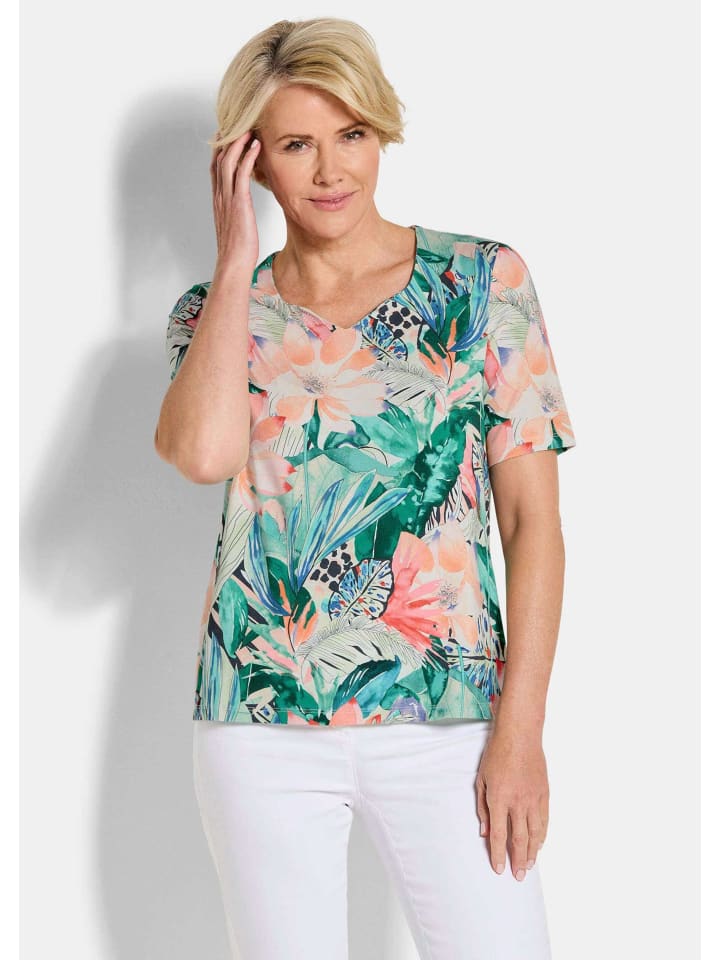 GOLDNER Блузка/рубашка из трикотажа с принтом в виде джунглей, выполненным в ярких/узорчатых тонах
GOLDNER Блузка/рубашка из трикотажа с принтом в виде джунглей, выполненным в ярких/узорчатых тонах