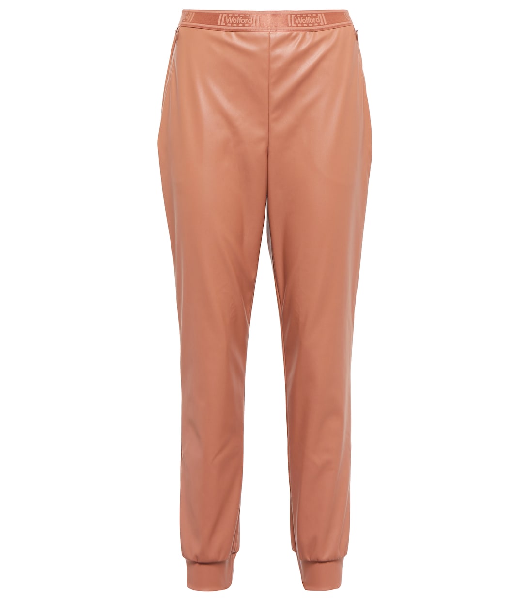 Зауженные брюки из искусственной кожи с высокой талией Wolford, Vegan Caramel
Зауженные брюки из искусственной кожи с высокой талией Wolford, Vegan Caramel