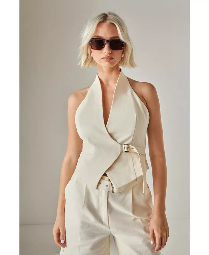 Женский твиловый жилет с V-образным вырезом и пряжкой на шее Nasty Gal, коричневый/бежевый
Женский твиловый жилет с V-образным вырезом и пряжкой на шее Nasty Gal, коричневый/бежевый