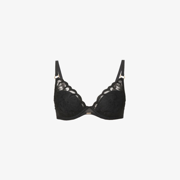Бюстгальтер Fleurs с глубоким вырезом и кружевом стрейч Chantelle, черный
Бюстгальтер Fleurs с глубоким вырезом и кружевом стрейч Chantelle, черный