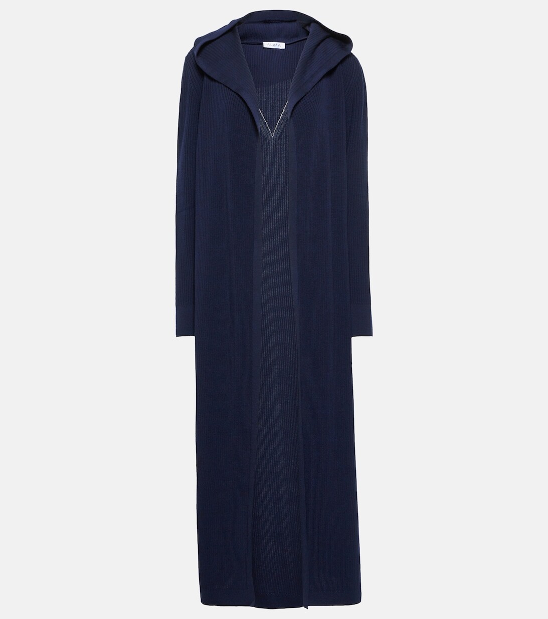 Кардиган из смесовой шерсти с капюшоном ALAÏA, синий
Кардиган из смесовой шерсти с капюшоном ALAÏA, синий