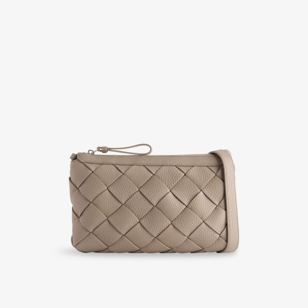 Диагонально плетёная кожаная сумка Diago через плечо Bottega Veneta, серебряный
Диагонально плетёная кожаная сумка Diago через плечо Bottega Veneta, серебряный