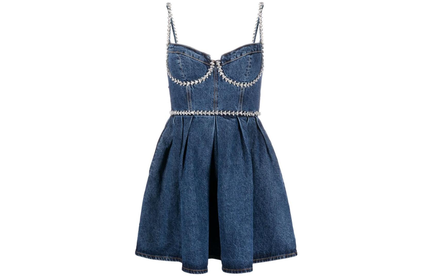 Джинсовое мини-платье с кристаллами Self-portrait, синий
Джинсовое мини-платье с кристаллами Self-portrait, синий