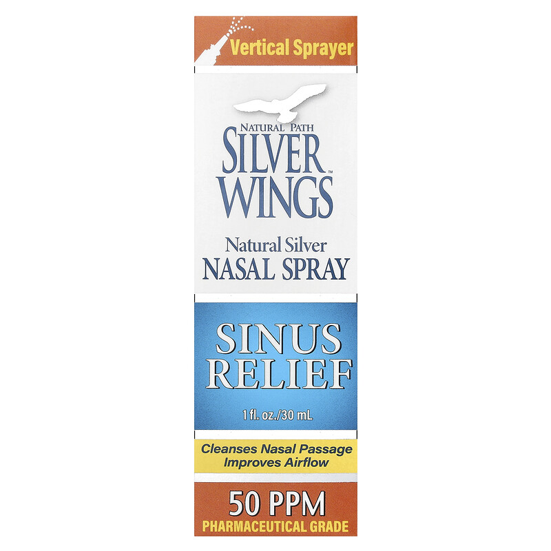 Natural Path Silver Wings, Натуральный серебряный спрей для носа, средство для облегчения пазух носа, 50 част. / Млн, 30 мл (1 жидк. унц.)
Natural Path Silver Wings, Натуральный серебряный спрей для носа, средство для облегчения пазух носа, 50 част. / Млн, 30 мл (1 жидк. унц.)