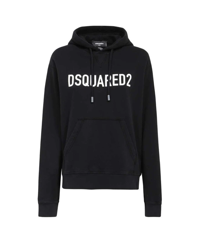 Хлопковая толстовка с принтом логотипа Dsquared2, черный
Хлопковая толстовка с принтом логотипа Dsquared2, черный